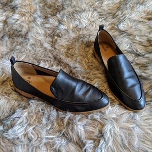 Susina Black Leather Loafers